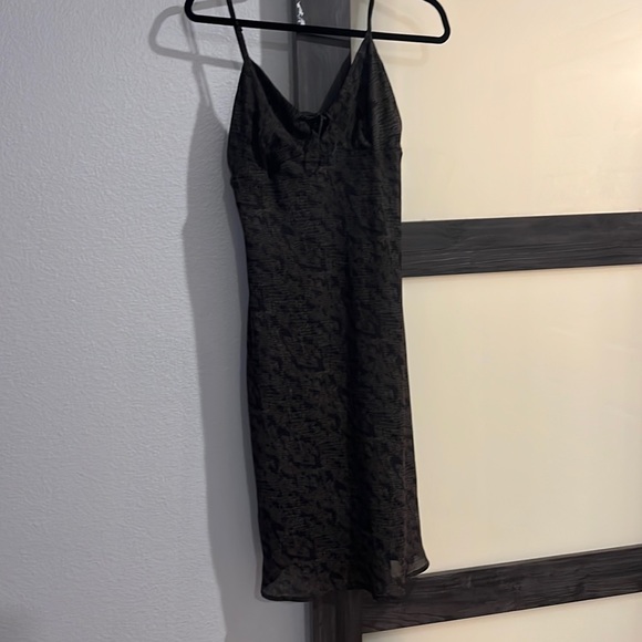 Dark green and black sheer with lining dress - Picture 1 of 1